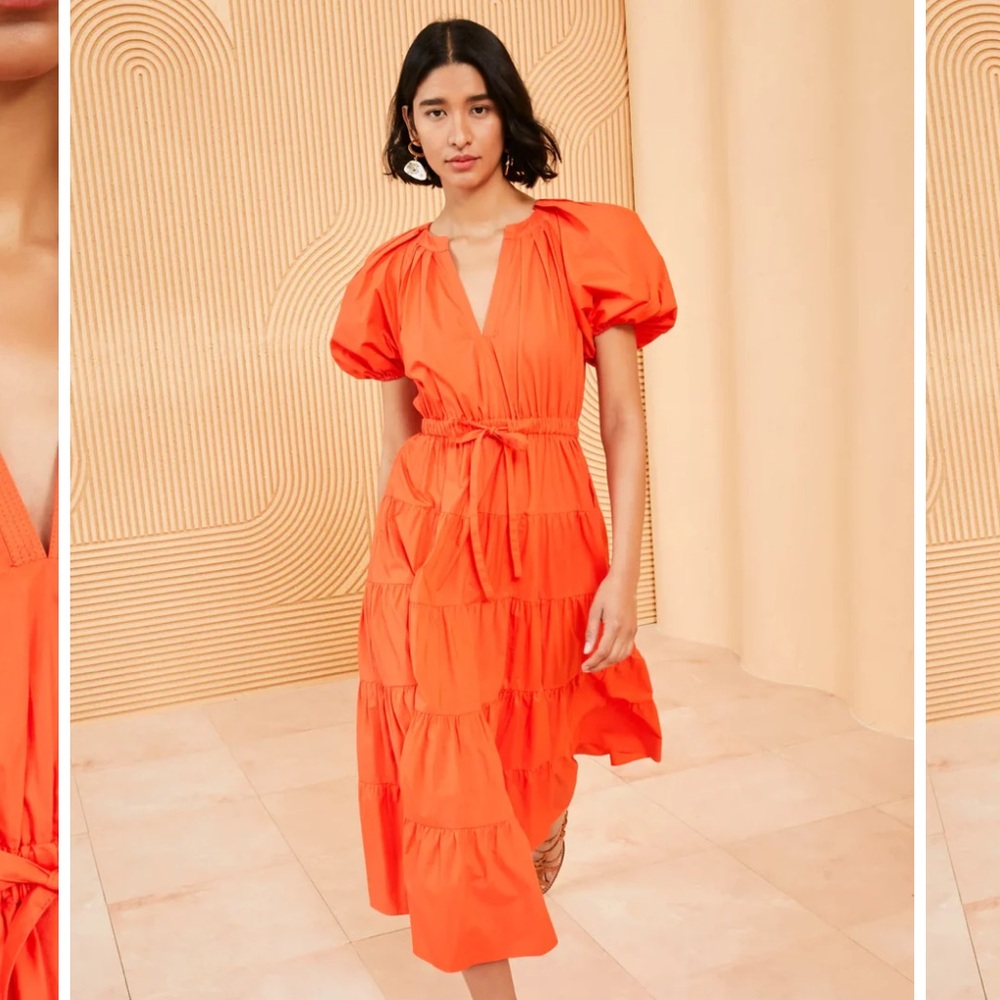 Ulla Johnson Olina dress in Coral. Size 14. Brand new with tags.
